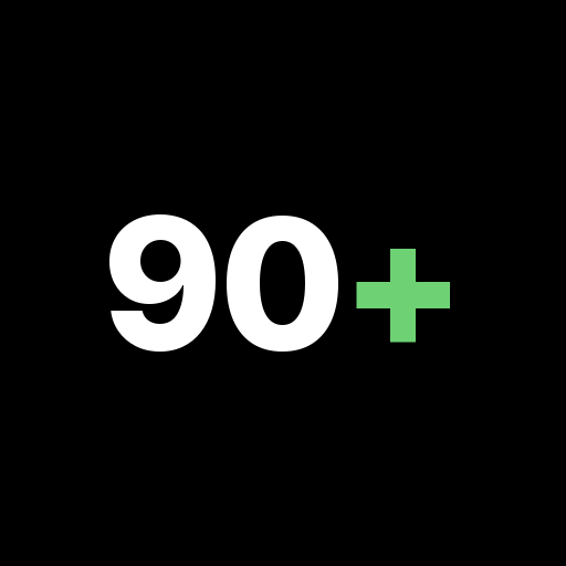 90+ logo